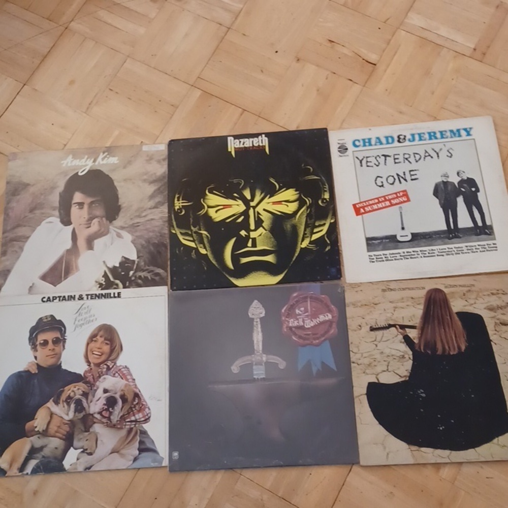 1970's vinyl records Andy Kim, Nazareth, Chad & Jeremy, Captian & Tennil…